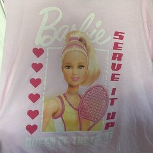 Barbie Shirt Mens XL NWOT Graphic Tee Tennis Queen of the Court Serve it Up